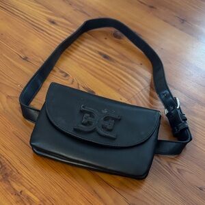 Sam Edelman Black Leather Belt Bag
